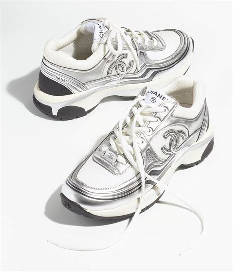 chanel sneakers zilver|Chanel shoes.